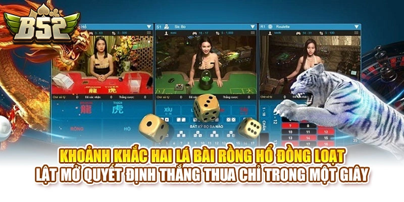Khoảnh khắc hai lá bài Rồng Hổ đồng loạt lật mở quyết định thắng thua chỉ trong một giây